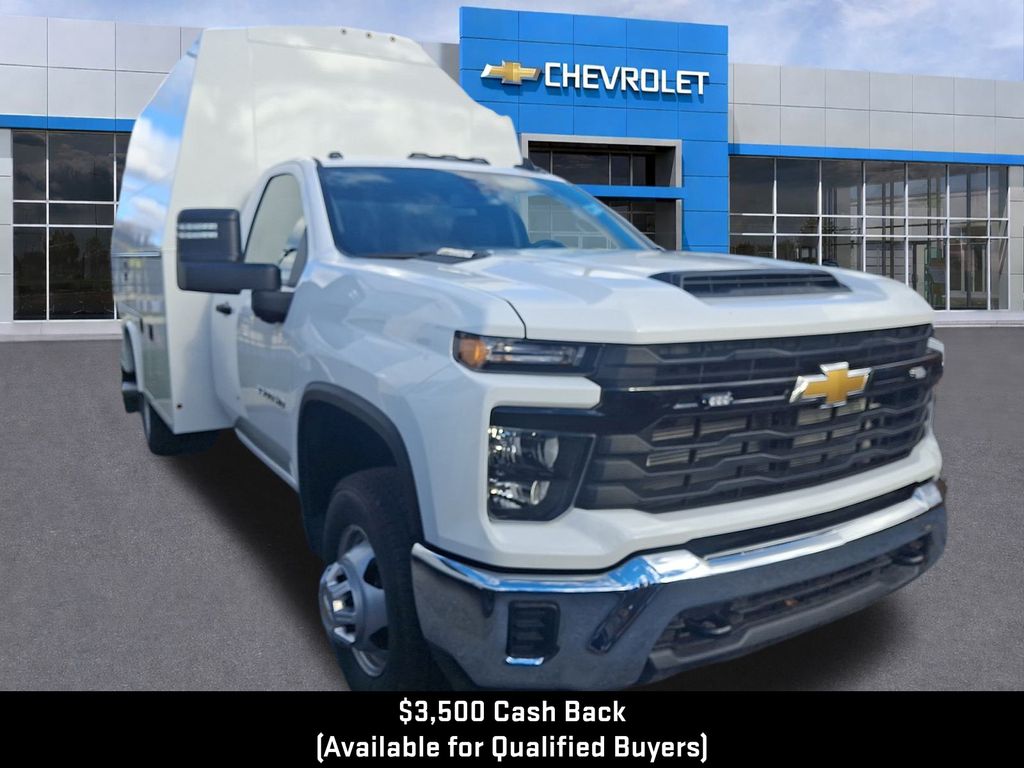 2025 Chevrolet Silverado 3500HD Work Truck White at Klick Lewis Buick Chevrolet