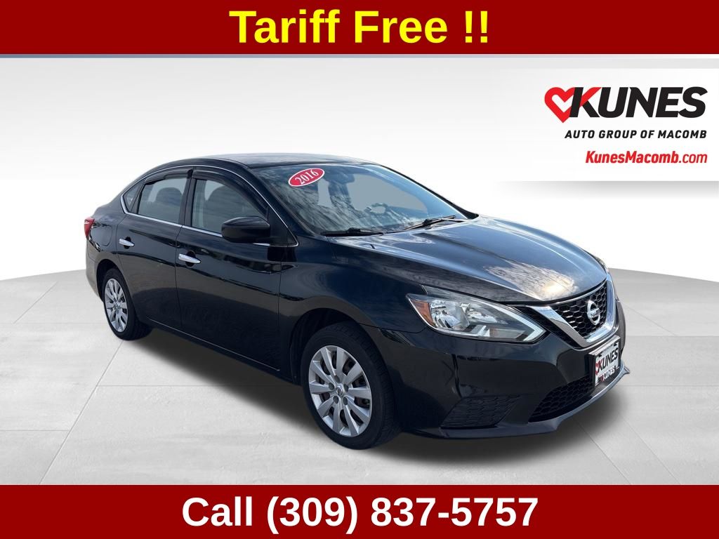 Super Black 2016 Nissan Sentra S Sedan Front-Wheel Drive Continuously Variable Transmission