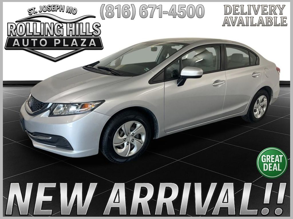 Silver 2014 Honda Civic Sedan Front-Wheel Drive Continuously Variable Transmission