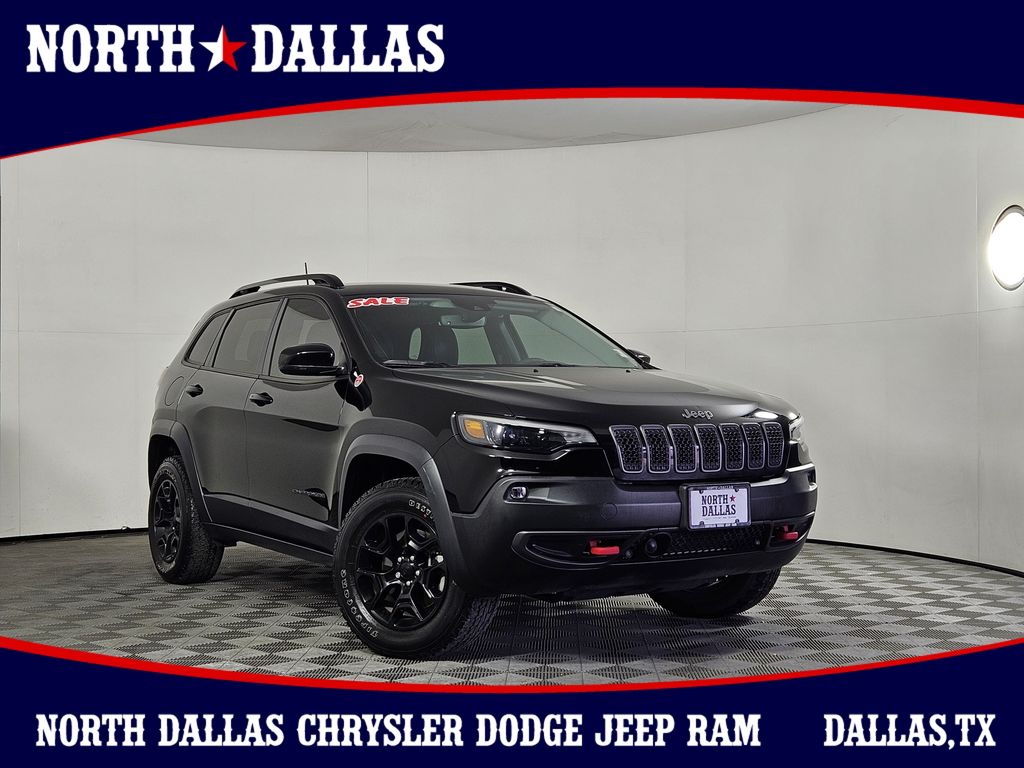 Diamond Black Crystal Pearlcoat 2022 Jeep Cherokee SUV / Crossover Four-Wheel Drive 9-Speed Automatic