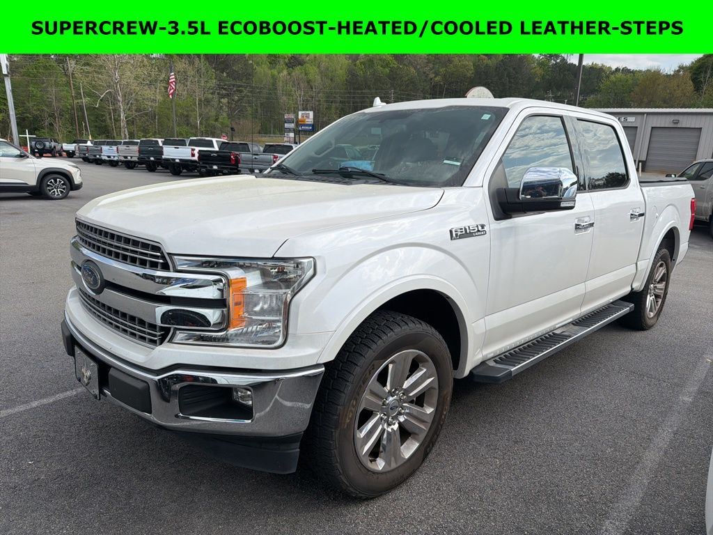 White Platinum 2018 Ford F-150 Lariat SuperCrew RWD Pickup Truck 4X2 Automatic