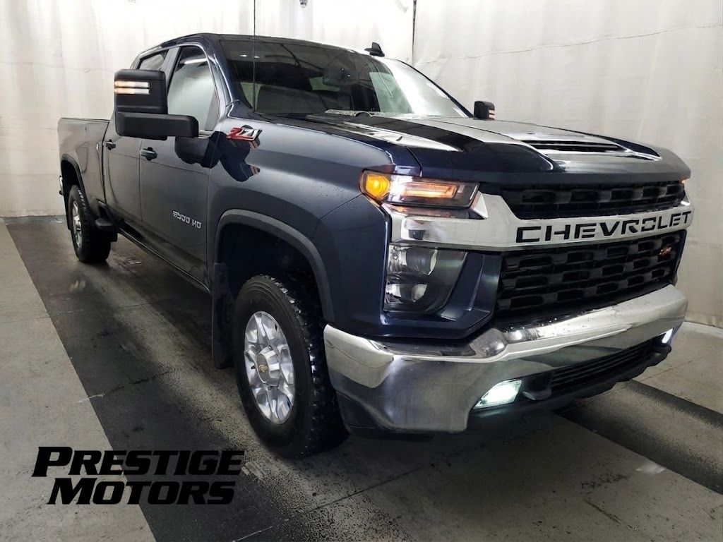 Blue 2022 Chevrolet Silverado 3500HD Pickup Truck Four-Wheel Drive Automatic