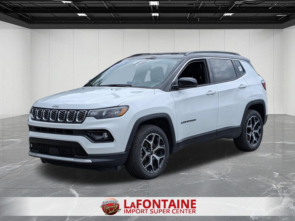 Bright White Clearcoat 2025 Jeep Compass SUV / Crossover Four-Wheel Drive 8-Speed Automatic