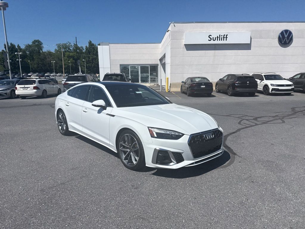 2023 Audi A5 Sportback 45 S line Premium Plus White at Audi Porsche Sewickley