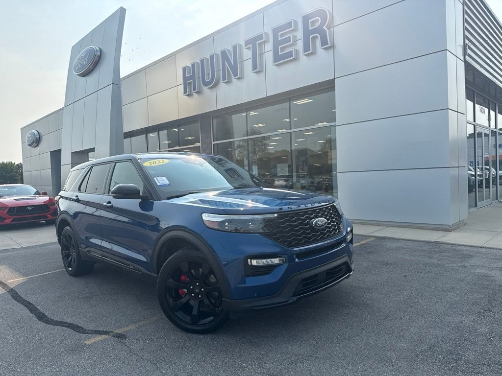 Stone Blue Metallic 2022 Ford Explorer SUV / Crossover All-Wheel Drive Automatic