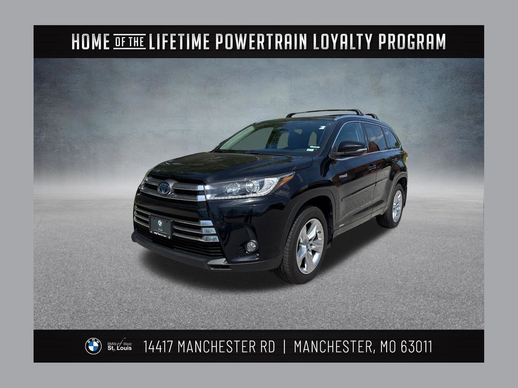 Midnight Black Metallic 2018 Toyota Highlander Hybrid Limited SUV / Crossover All-Wheel Drive Continuously Variable Transmission