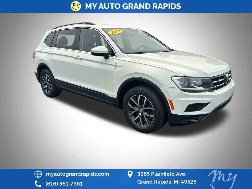 Pure White 2019 Volkswagen Tiguan SUV / Crossover All-Wheel Drive 8-Speed Automatic