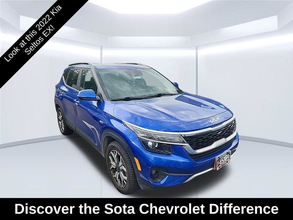 Neptune Blue 2022 Kia Seltos SUV / Crossover All-Wheel Drive Continuously Variable Transmission