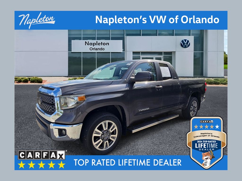 Magnetic Gray Metallic 2019 Toyota Tundra SR5 Double Cab 4.6L Pickup Truck 4X2 6-Speed Automatic Overdrive
