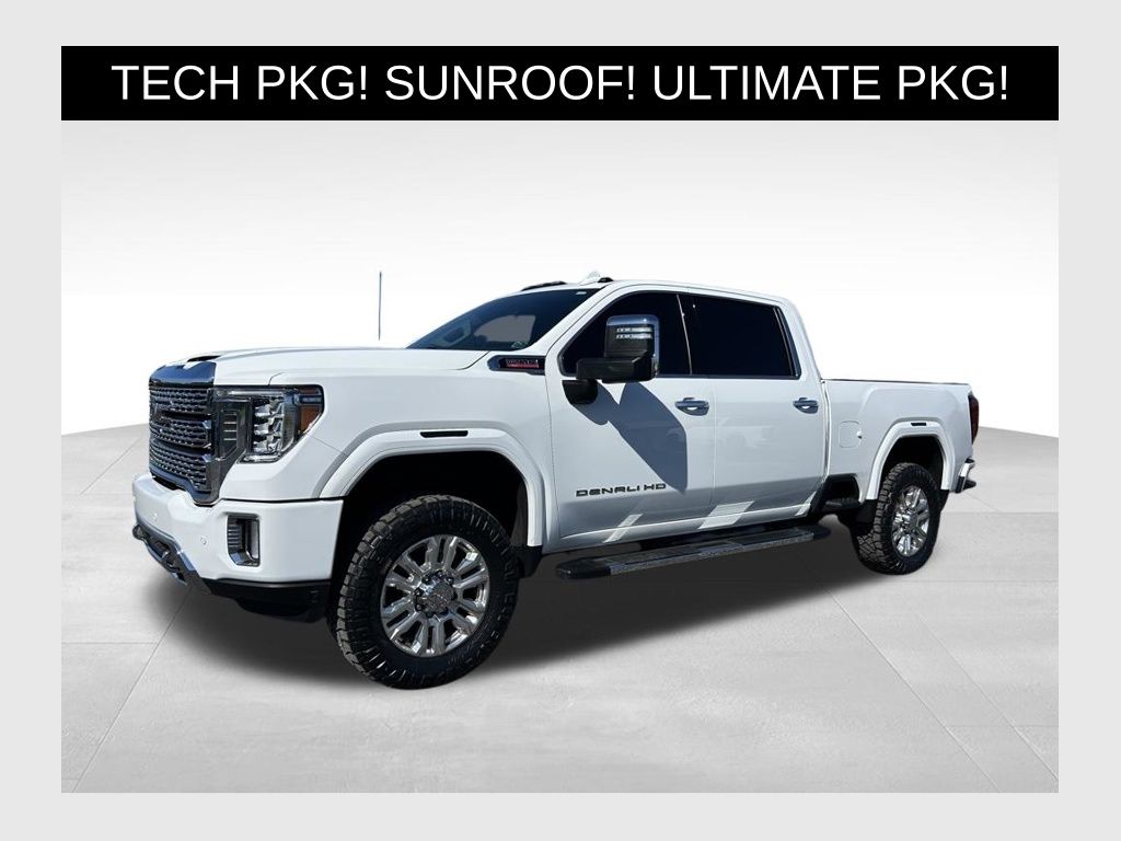 Summit White 2023 GMC Sierra 3500HD Denali Crew Cab 4WD Pickup Truck Four-Wheel Drive Automatic