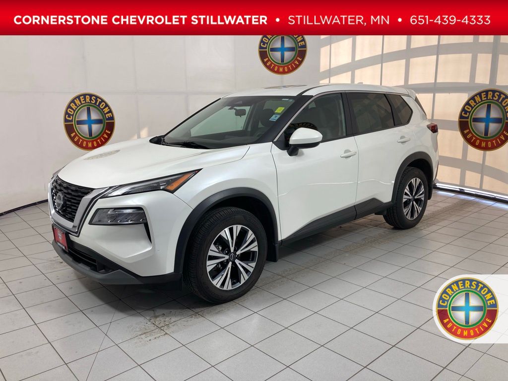 Pearl White Tricoat 2023 Nissan Rogue SV AWD SUV / Crossover All-Wheel Drive Continuously Variable Transmission