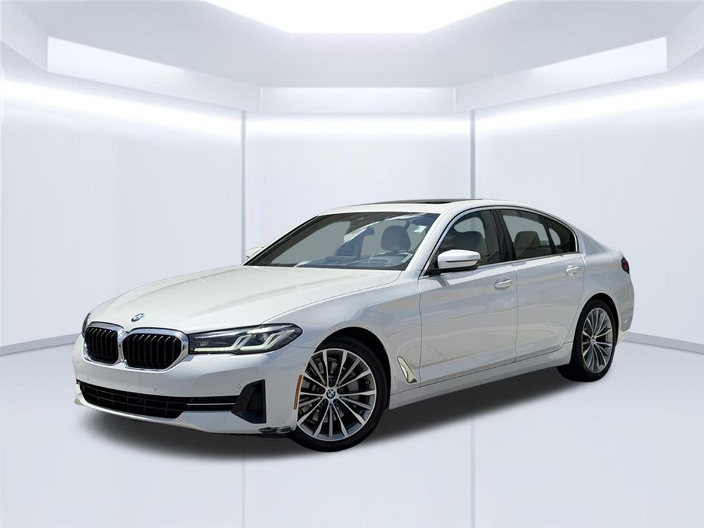 Mineral White Metallic 2021 BMW 5 Series Sedan Rear-Wheel Drive 8-Speed Automatic