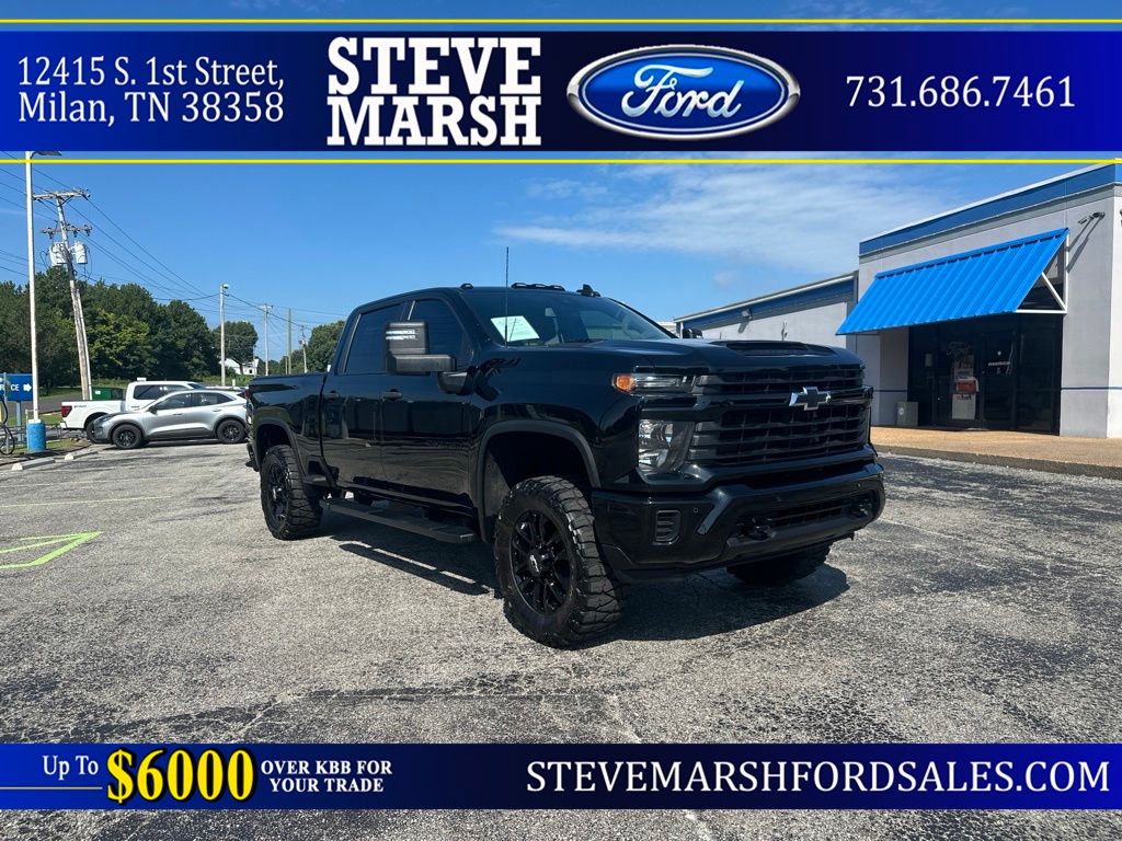 Black 2025 Chevrolet Silverado 2500HD Pickup Truck Four-Wheel Drive Automatic