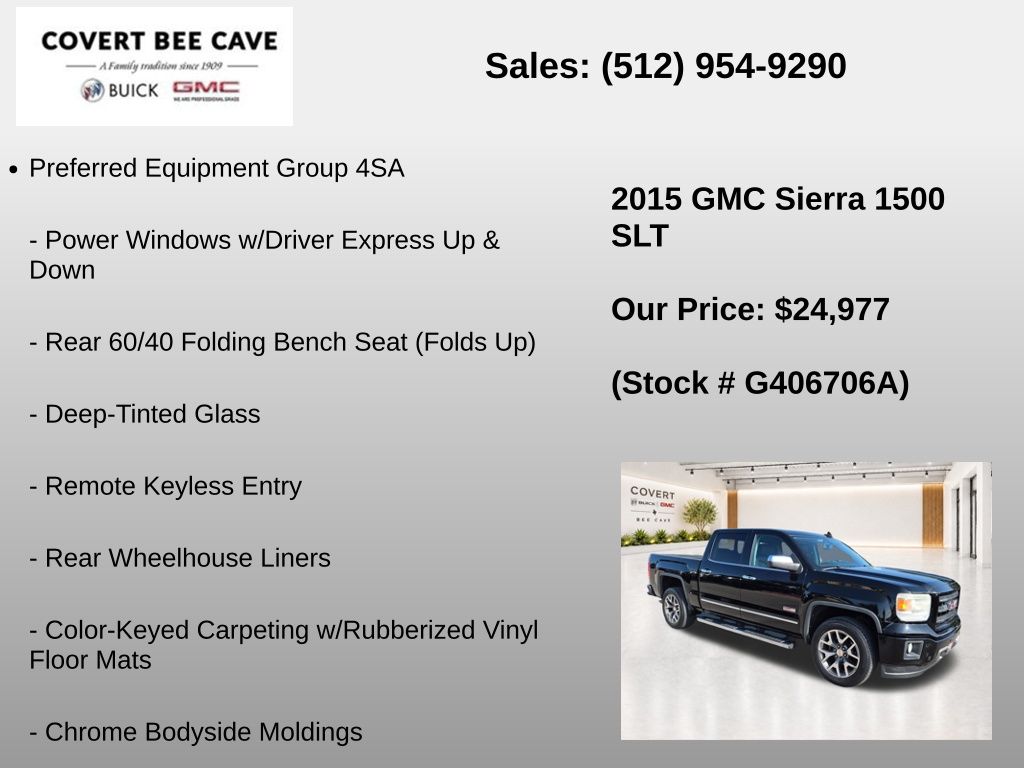Used 2015 Black GMC SLT image 7