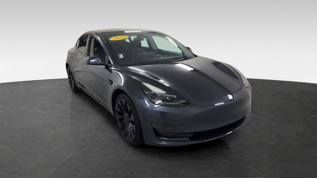 Midnight Silver Metallic 2023 Tesla Model 3 Sedan All-Wheel Drive 1-Speed Automatic