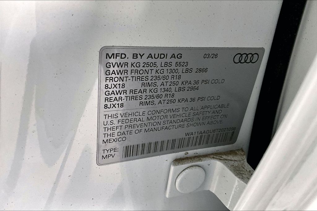 New 2026 White Audi  image 8