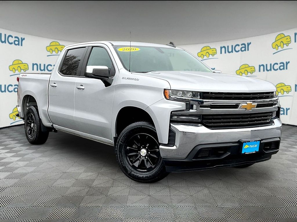 Silver Ice Metallic 2020 Chevrolet Silverado 1500 LT Crew Cab 4WD Pickup Truck Four-Wheel Drive Automatic
