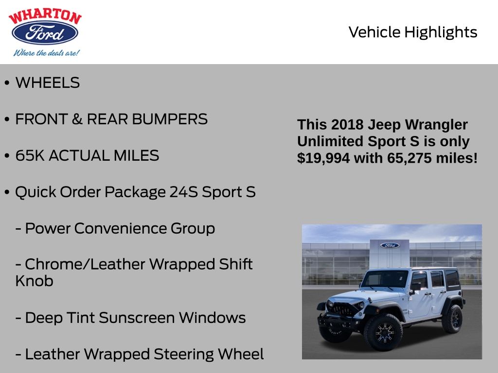 2018 Jeep Wrangler JK Unlimited Sport - 5