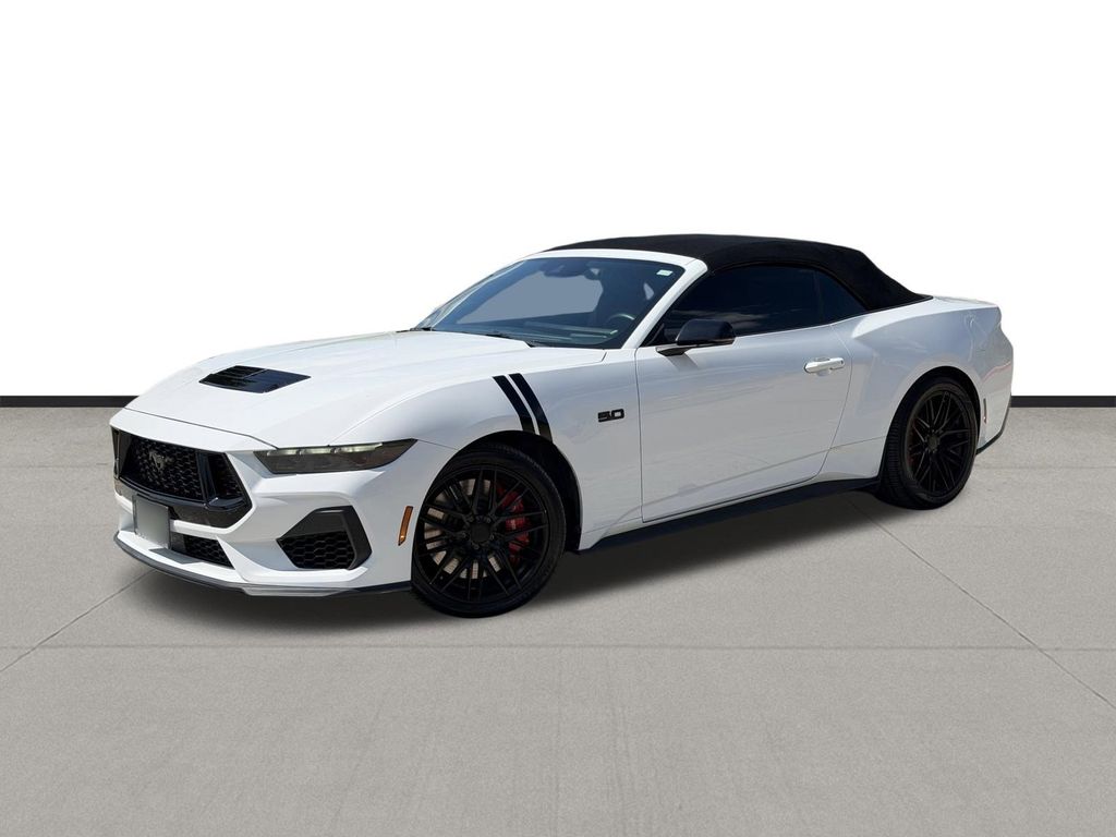 Oxford White 2024 Ford Mustang Convertible Rear-Wheel Drive 6-Speed Manual