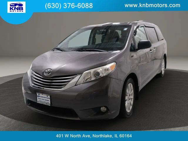 Gray 2015 Toyota Sienna XLE 7-Passenger AWD Minivan All-Wheel Drive 6-Speed Automatic Overdrive