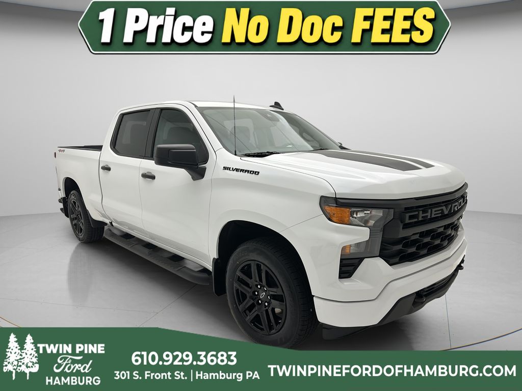 Summit White 2024 Chevrolet Silverado 1500 Pickup Truck Four-Wheel Drive Automatic