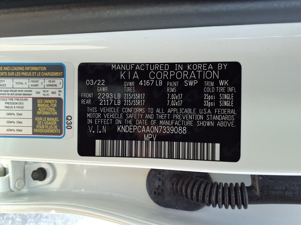 2022 Kia Seltos LX White at Shottenkirk Kia Fort Bend