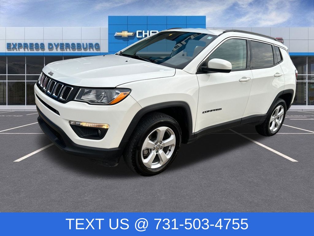 White Clearcoat 2019 Jeep Compass SUV / Crossover Four-Wheel Drive 9-Speed Automatic