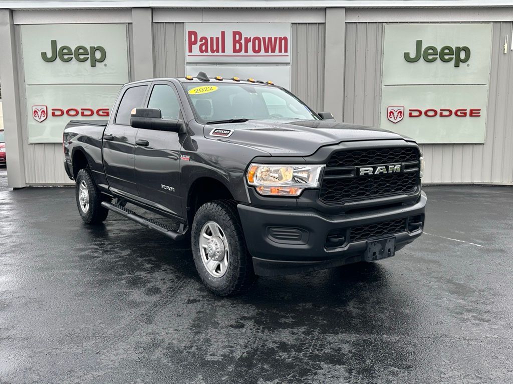 Gray (Granite Crystal Metallic Clearcoat) 2022 RAM 2500 Tradesman Crew Cab 4WD Pickup Truck Four-Wheel Drive 8-Speed Automatic