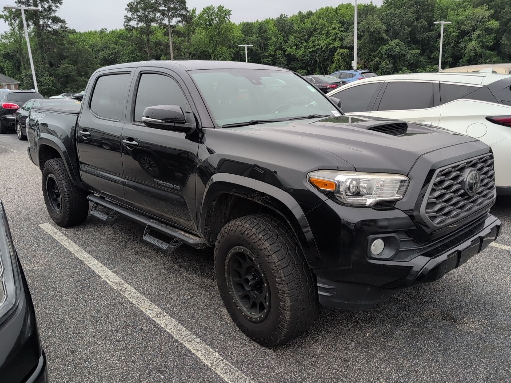Midnight Black Metallic 2021 Toyota Tacoma TRD Sport Double Cab 4WD Pickup Truck Four-Wheel Drive 6-Speed Automatic
