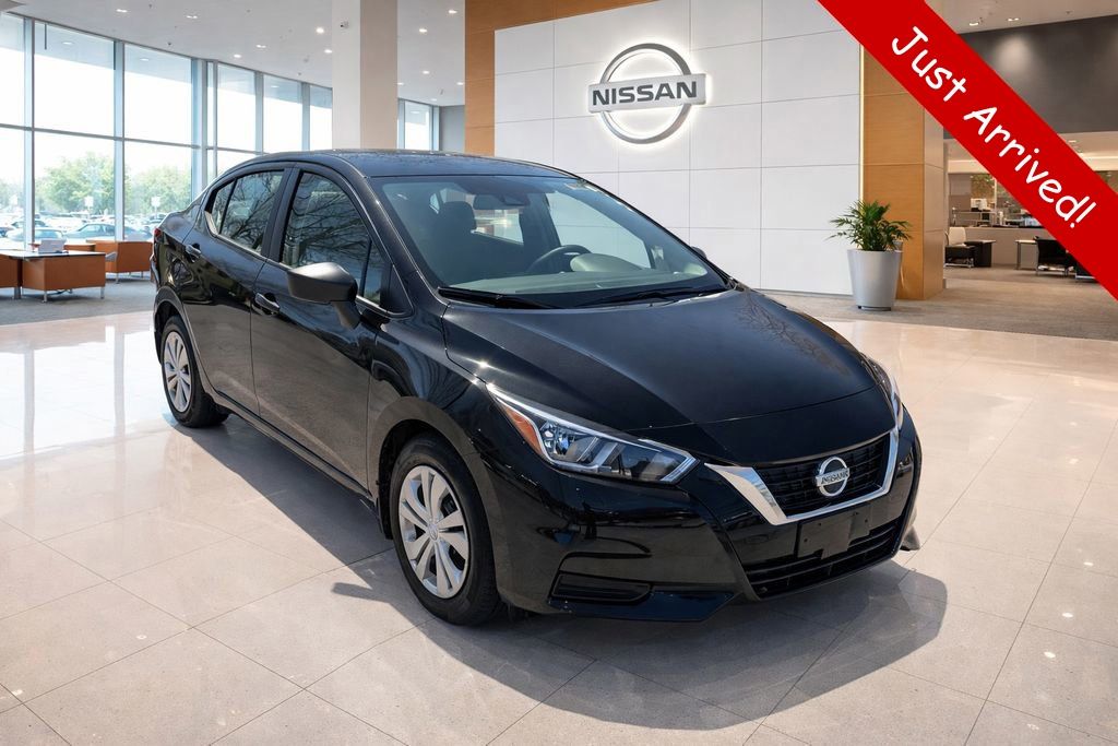 Super Black Metallic 2023 Nissan Versa S FWD Sedan Front-Wheel Drive Continuously Variable Transmission
