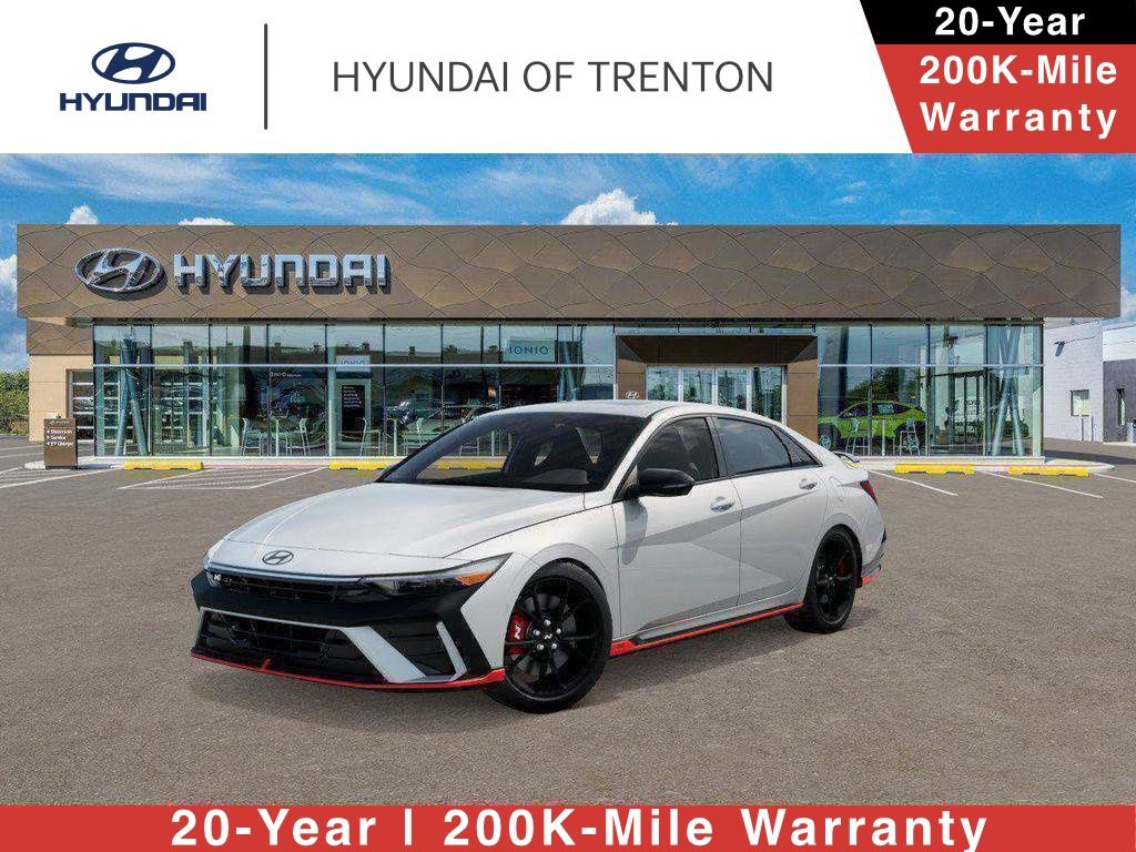 Atlas White 2026 Hyundai Elantra N Sedan Front-Wheel Drive 8-Speed Automatic