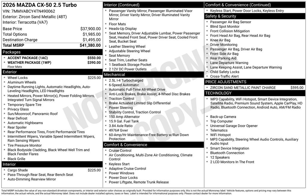 2026 Mazda CX-50 2.5 Turbo