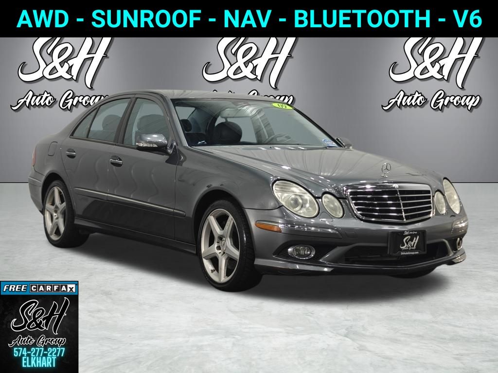 Flint Gray Metallic 2009 Mercedes-Benz E-Class Sedan All-Wheel Drive 5-Speed Automatic