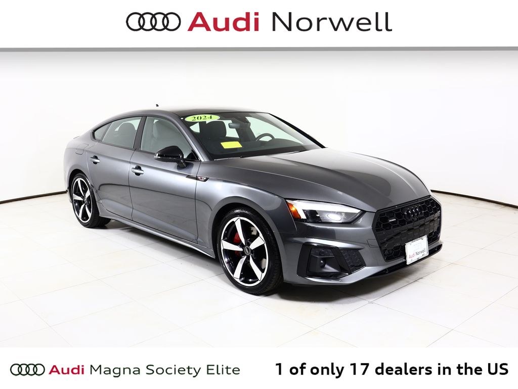 Daytona Gray Pearl Effect 2024 Audi A5 Sportback quattro Premium Plus S Line 45 TFSI AWD Sedan All-Wheel Drive 7-Speed Automatic