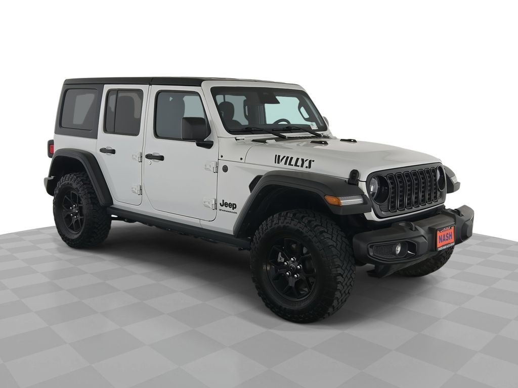 Bright White Clearcoat 2025 Jeep Wrangler Willys 4-Door 4WD SUV / Crossover Four-Wheel Drive 8-Speed Automatic