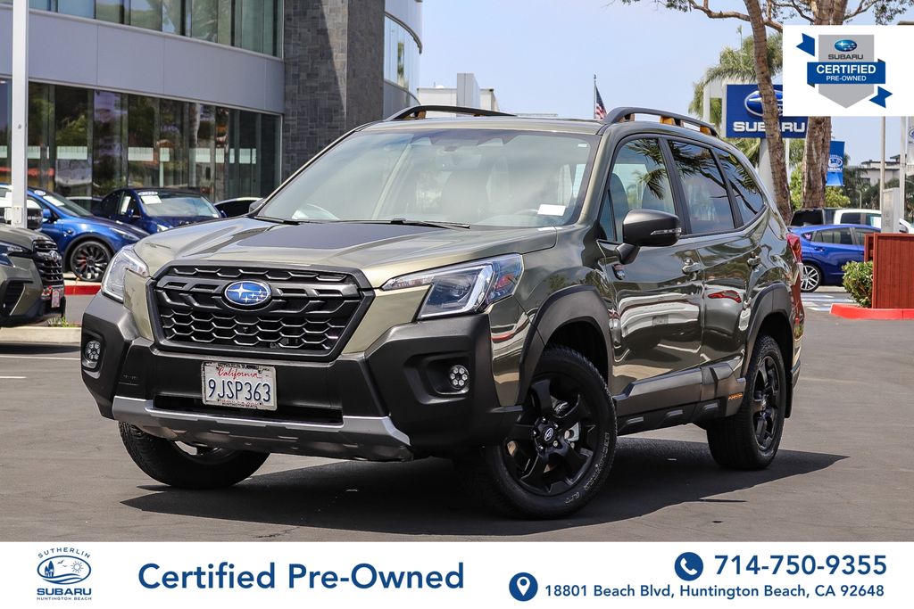 Green Metallic 2023 Subaru Forester Wilderness Crossover AWD SUV / Crossover All-Wheel Drive Continuously Variable Transmission