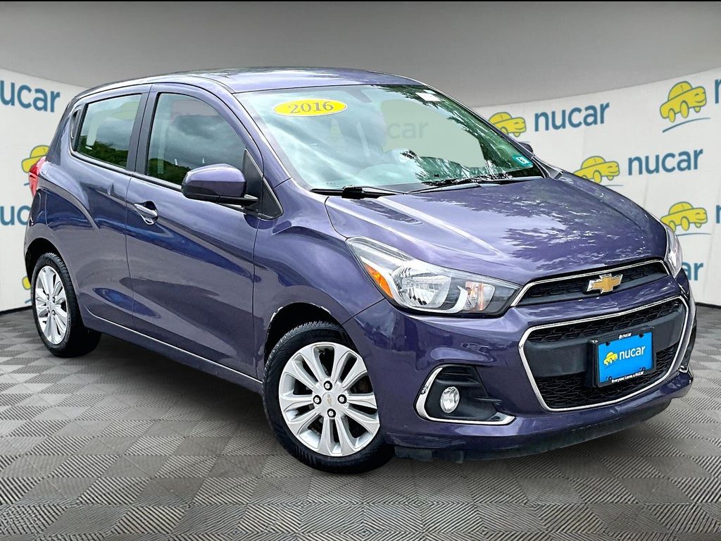 Kalamata Metallic 2016 Chevrolet Spark Hatchback Front-Wheel Drive Continuously Variable Transmission