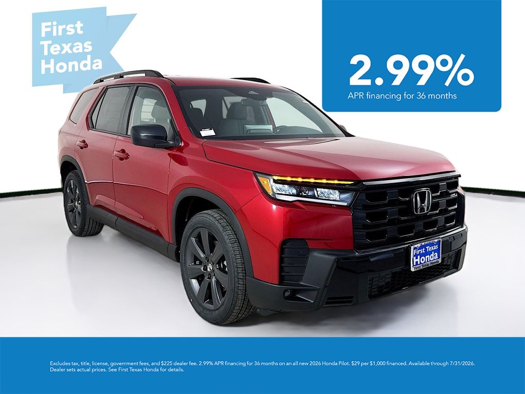 Radiant Red Metallic II 2026 Honda Pilot SUV / Crossover Front-Wheel Drive Automatic