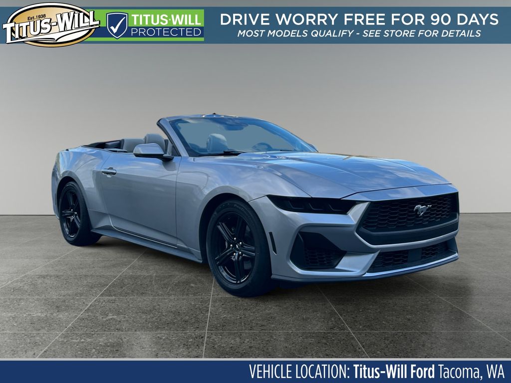 Silver Metallic 2024 Ford Mustang EcoBoost Premium Convertible RWD Convertible Rear-Wheel Drive Automatic