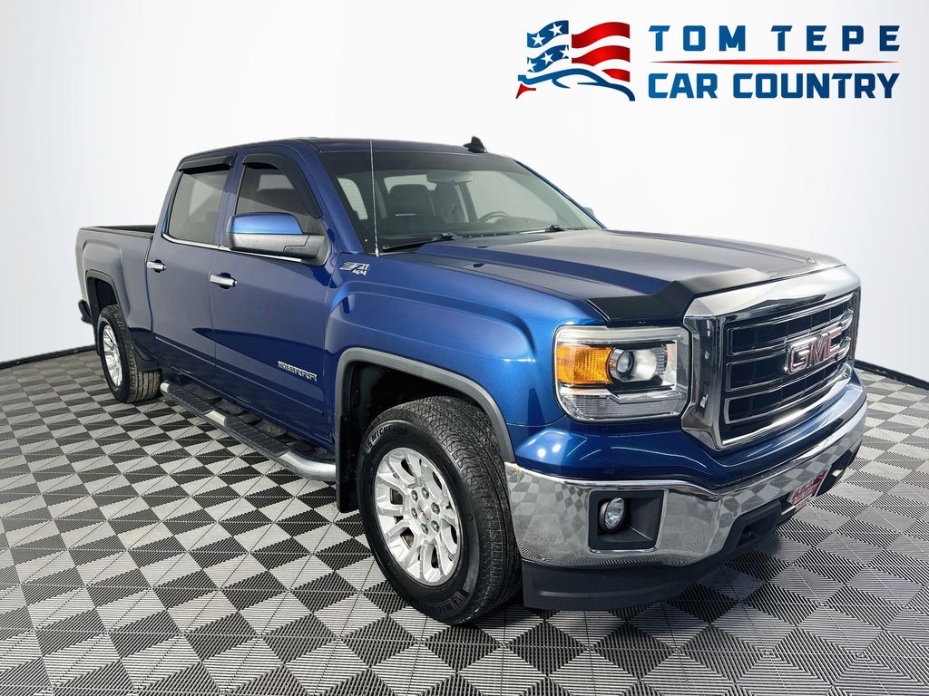 Blue 2015 GMC Sierra 1500 Pickup Truck Four-Wheel Drive 6-Speed Automatic Overdrive