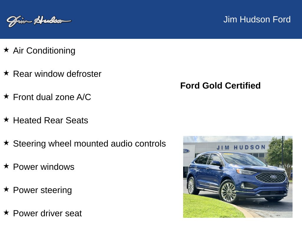2024 Ford Edge Titanium Blue Metallic - Jim Hudson Acura - Image 12