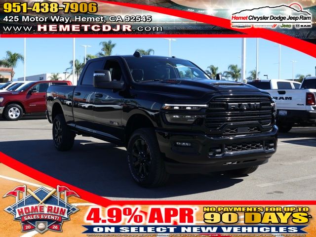 Diamond Black Crystal Pearlcoat 2026 RAM 2500 Laramie Crew Cab 4WD Pickup Truck Four-Wheel Drive 8-Speed Automatic
