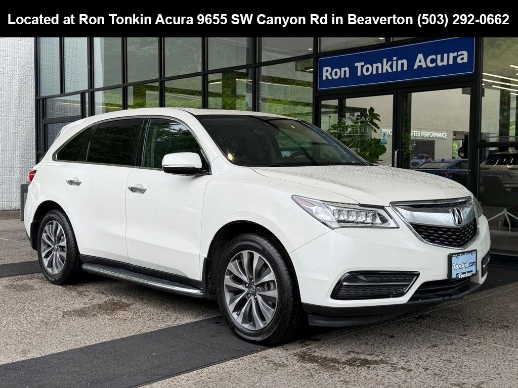 White Diamond Pearl 2016 Acura MDX SH-AWD with Technology Package SUV / Crossover All-Wheel Drive 9-Speed Automatic
