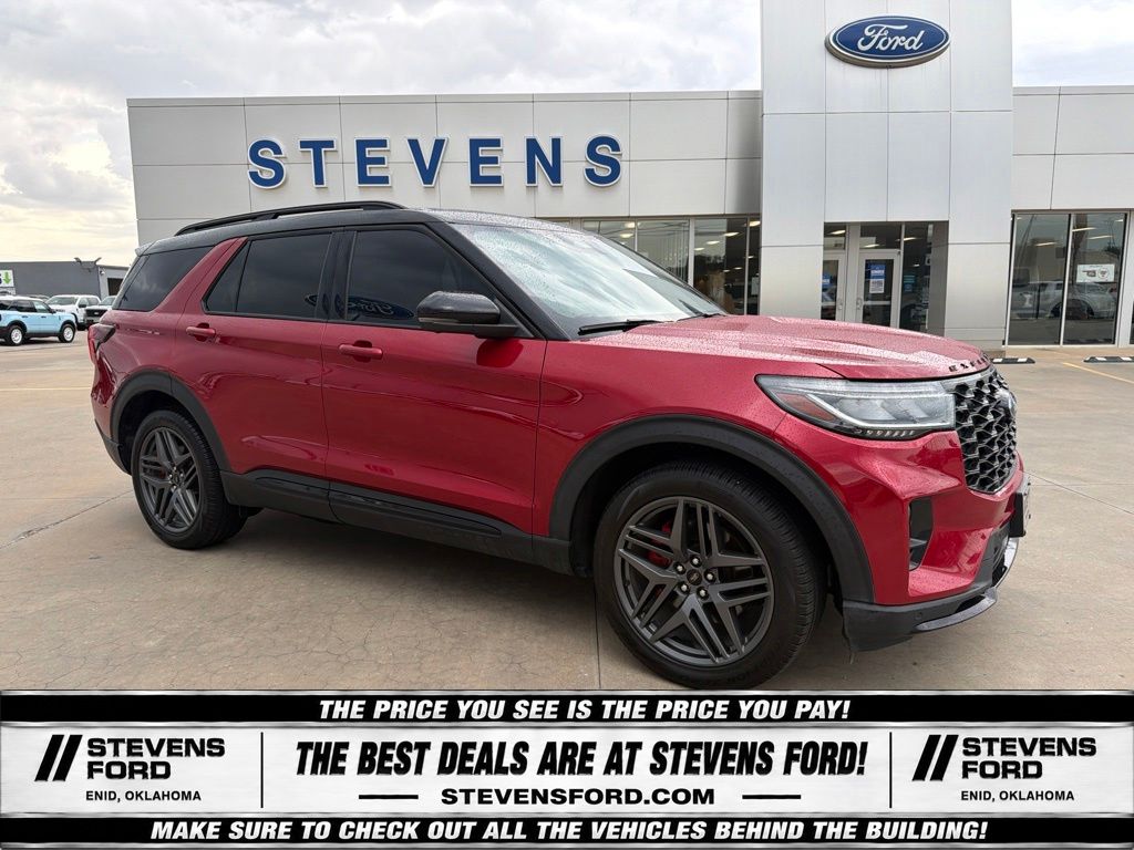 Rapid Red Metallic Tinted Clearcoat 2025 Ford Explorer SUV / Crossover Rear-Wheel Drive Automatic