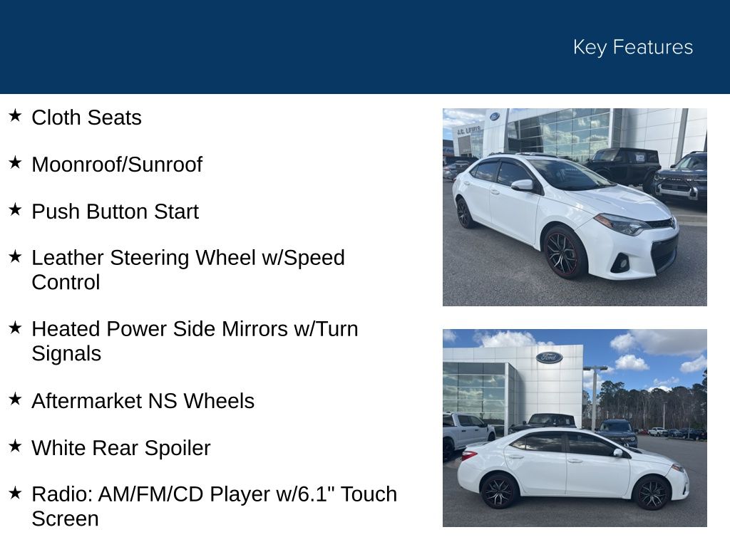 2016 Toyota Corolla S w/Special Edition Pkg