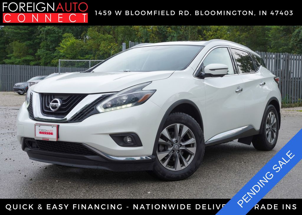 Pearl White 2018 Nissan Murano SUV / Crossover All-Wheel Drive Continuously Variable Transmission