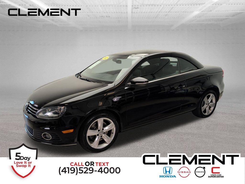 Black 2012 Volkswagen Eos Convertible Front-Wheel Drive 6-Speed Dual Clutch