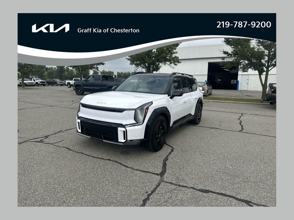 Glacier White/Ebony Black 2026 Kia EV9 GT-Line AWD SUV / Crossover All-Wheel Drive 1-Speed Automatic