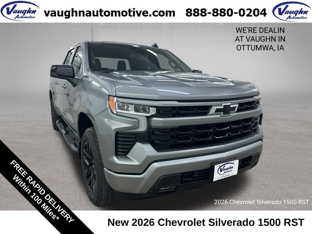 Sterling Gray Metallic 2026 Chevrolet Silverado 1500 Pickup Truck Four-Wheel Drive 8-Speed Automatic