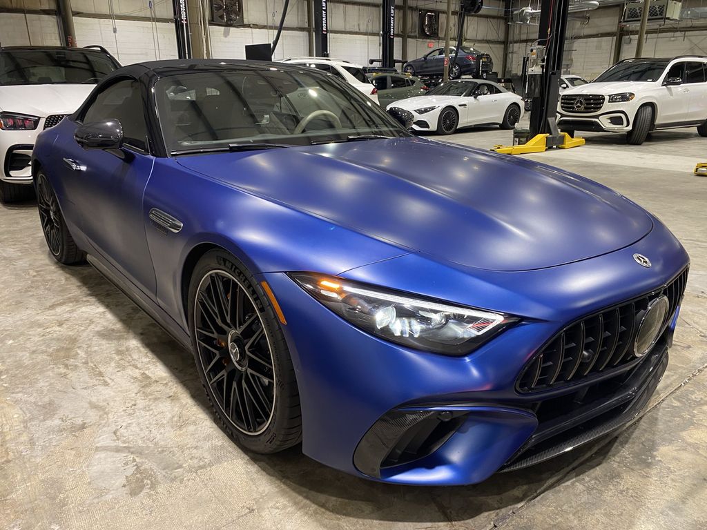 Blue 2022 Mercedes-Benz SL-Class Convertible All-Wheel Drive 9-Speed Automatic